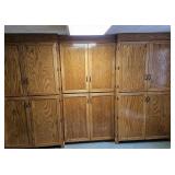 3- Hand-made Oak Front cabinets. Designed as 3