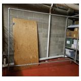 Metal, rolling clothes rack. 8x6.5'