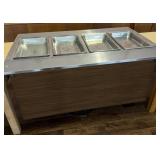 60' x 38' x 34.5' Rolling Steam Table w/ 4 Slots