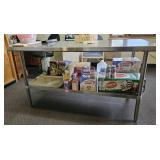 Stainless steel table w/ bottomshelf. 60x30x34