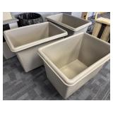 3- Grey Rolling Laundry Bins
