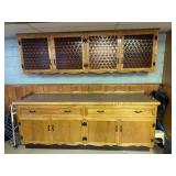 8ft Long Hand-Made Wooden Cabinetry Set, Upper