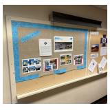 96' x 49' Wooden Frame Bulletin Board w/ Light
