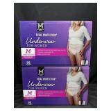 2- 92ct. Boxes of Total Protection Underwear for