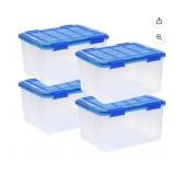 IRIS USA WeatherPro 44 Quart Clear Plastic