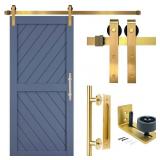 Rio Salto 5ft Gold Sliding Barn Door Hardware Kit