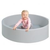 TRENDBOX XL Soft Foam Round Ball Pit Light Gray NO