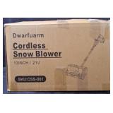Dwarfuarm Cordless Snow Blower 13in 21V