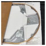 Round Gold Metal Framed Mirror