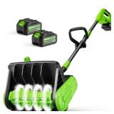 Dwarfuarm 21V Cordless Electric Snow Shovel 2-Batt