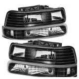 MOSTPLUS Black Headlight Assembly Chevy Silverado