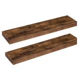 HOOBRO 31.5 Floating Wall Shelves 2pk Rustic Brown