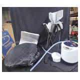 Portable Steam Sauna Tent Kit w Chair  Steamer Whi