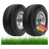 USCaster 13x5.00-6 Flat Free Tire  Wheel 2pk Gray
