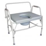 DMI Drop Arm Bedside Commode XL Seat