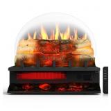 Rintuf 20 1500W Black Electric Fireplace Log Heate