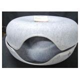 Gray Cat Cave Pet Bed Igloo Enclosed 1pk