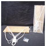 Natural Wood Hanging Shelf w Rope