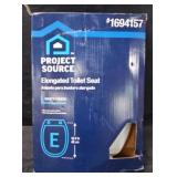 Project Source Elongated Toilet Seat Wood White