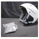 Outdoor Master White Ski Helmet w Goggles