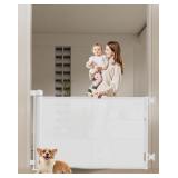 Miumoon White 50x34in Retract Baby Gate