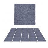 CISSLOR Peel  Stick Carpet 17.7x17.7 30ct Gray