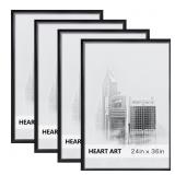 HEART ART Black Poster Frame 24x36 8pk