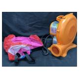 Orange Inflatable Bounce House Air Blower Fan