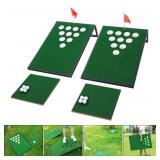 OOFIT Golf Cornhole Game Set Black 2 Boards 40 Cup