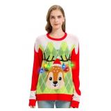 MGparty Womens Ugly Xmas Sweater LED Green