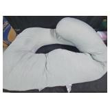 Momcozy C-Shape Full Body Pregnancy Pillow Gray