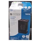 Utilitech Ceramic Heater 100 Sq Ft w Adj Thermosta