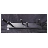 Black Wall Mounted Log Holder  5-Hook Rack