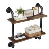 Merapi 24 Industrial 2-Tier Floating Shelves
