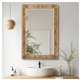 POZINO Rustic Farmhouse Mirror 24x36