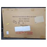 Black Iron Frame Bathroom Mirror wShelf 21.3x26.8