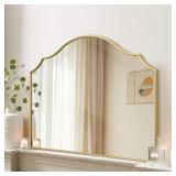 Besdomus Gold Scalloped Wall Mirror 35x26