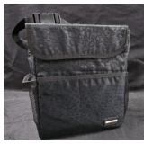 Black Leopard Print Insulated Lunch Bag Front Pock