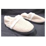 Womens Cozy Knit Slippers M Sherpa Beige