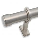BLASTHOME 1.25x3ft Fixed Curtain Rod Brushed Nkl