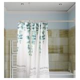 Artiwell L-Shaped Shower Rod w Ceiling Support Nic