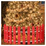 BeBecome Red Christmas Tree Fence 28 Pcs