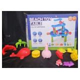 Kids Multicolor Beach Toy Table wAccessories