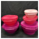 Tupperware PinkPurple Nesting Bowls Set