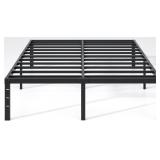 NEW JETO Black Queen Metal Bed Frame 14in Storage