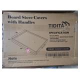 TIDITA Acacia Wood Stove Cover 30x22 Walnut 1pk