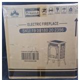 Electric Fireplace Heater S180BP-BLACK w Mantel Bl