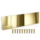 CANGETS 6x34 Aluminum Gold Mirror Door Kick Plate