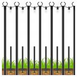 TQQVXX 7pk 10FT Black Outdoor String Light Poles