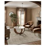 palohom 5x7 Washable Area Rug BrownGrey